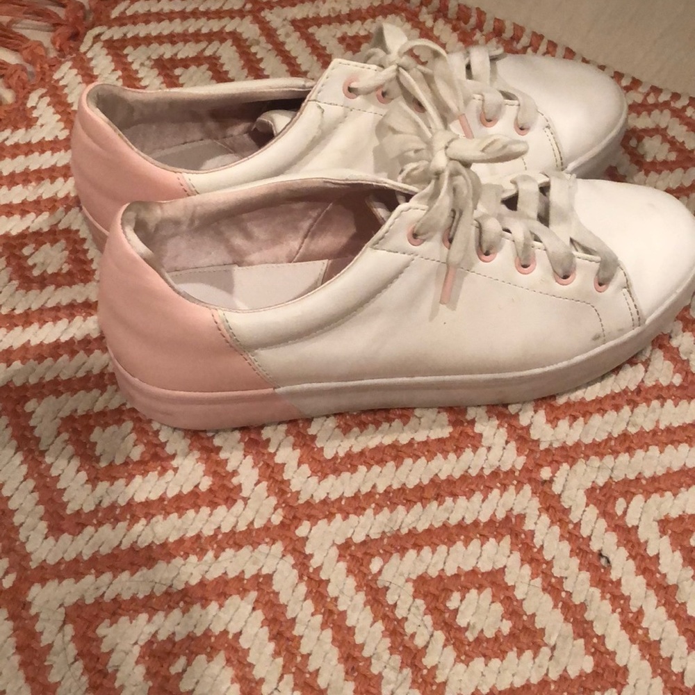 Bershka pink and white comfy sneakers